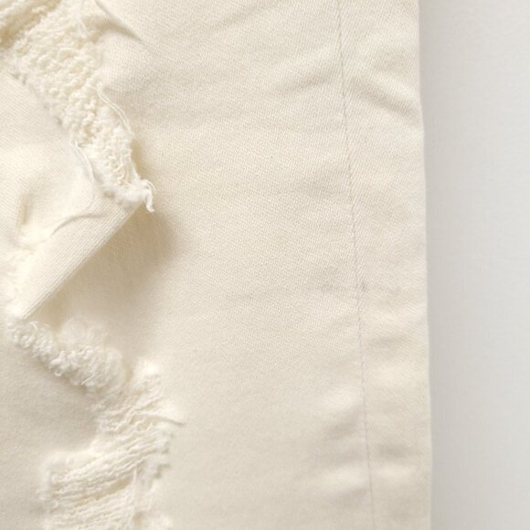 a.n.a Womens Distressed Mid Rise Skinny Boyfriend Jeans Size 10 Ivory - Picture 10 of 13